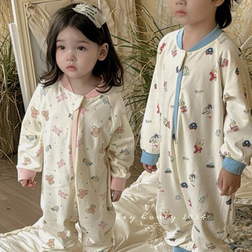 （清倉特賣）大小卷Heyhoney秋冬新款兒童寶寶長袖防踢睡袋連體衣鑫弘-萌寶童裝可開發票