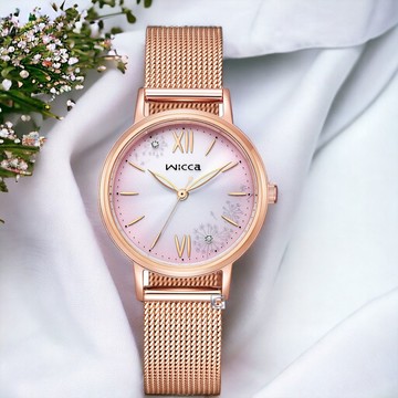 CITIZEN 星辰 Wicca 公主系列  蒲公英太陽能腕錶-KP5-166-97