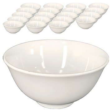 TATUNG 大同磁器 飯碗 - 簡約陶瓷餐碗 適用於米飯、湯品、甜點  20個  白色