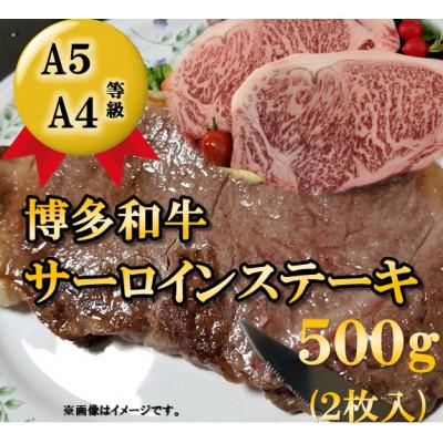 ふるさと納税 遠賀町 博多和牛サーロインステーキ500g(2枚入)(遠賀町)