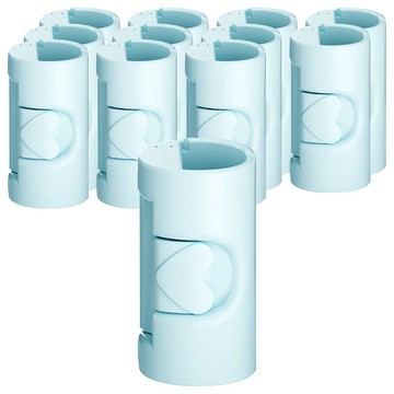 Kyhome 兩檔調節床單固定器/床單防跑固定夾12件組 升級款  藍色