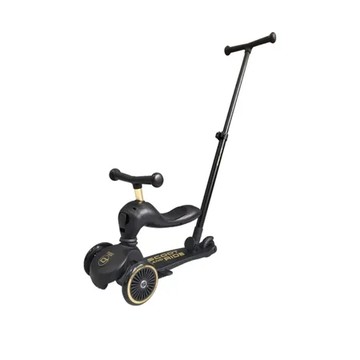 Scoot&Ride Highwaykick 1 Push&Go滑步滑板車 黑金