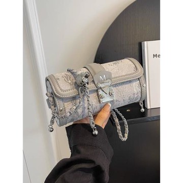 法國FMKDA巴比龍包包女2025新款高級感圓筒包百搭鏈條單肩斜挎包