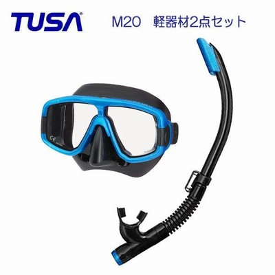 TUSA  軽器材2点セット M-20 マスク  SP451/SP461 スノーケル ダイビング スノーケリング マリンスポーツ 水中観察