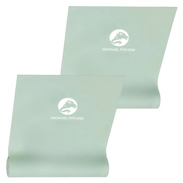 MICHAEL FITNESS 麥克健身 乳膠瑜珈拉力帶 高彈拉伸 全身鍛鍊  綠色  20磅  2條