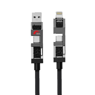 Type C 多合1線 [ JPB ]鋅合金機甲快充數據線 65W/27W 二對二充電設計 Lightning Type-C 充電線 數據線