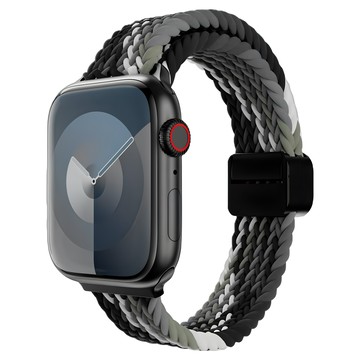 SwitchEasy 魚骨牌 Candy 磁吸防潑水彈力編織錶帶 黑灰色  42/44/45/46/49mm  1條