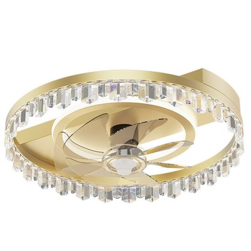 【免運/可開票】台灣公司 吸頂燈 吸頂風扇燈 吸頂風扇 直流風扇 風扇燈  北歐簡約鍛鐵led風扇燈客廳餐廳bldc水晶設計led吊扇