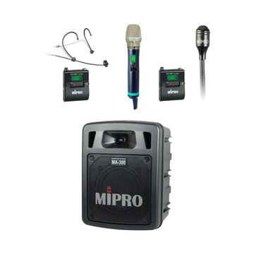 MIPRO MA-300 單頻道5.8G藍芽無線喊話器(ACT-580H)三種組合任意選配