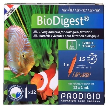 PRODIBIO Biodigest 高效活性硝化複合菌 PR112 淡海水適用 12支  1ml  1個