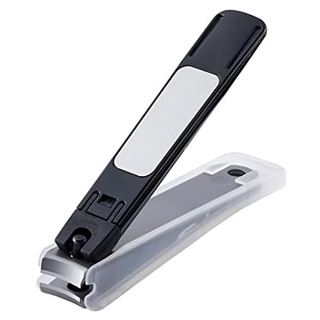 KAI 貝印 House type001系列指甲剪 平口 KE-0117 M 不鏽鋼 强化尼龍樹脂 ABS樹脂 聚丙烯  黑色  1個