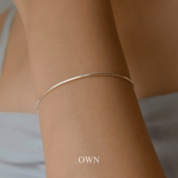 ✨S925純銀⊹極簡線條手鍊 蛇骨細鍊 手鍊｜OWN｜純銀手鍊 手鍊 女生手鍊 銀鍊 925
