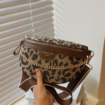豹紋小包包2025新款潮春夏百搭時尚腰包女ins小眾胸包單肩斜挎包