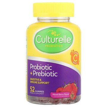 Culturelle, 益生菌 + 益生元軟糖，混合漿果味，52 粒