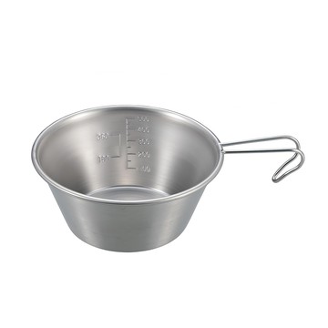 CAPTAIN STAG 鹿牌 日本製露營不鏽鋼雪拉杯 630ml  銀色  1個