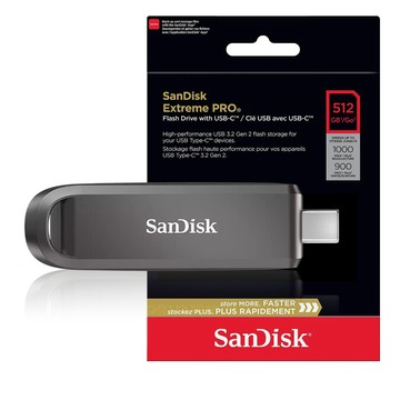 SanDisk CZ890 Extreme PRO 512G USB-C 金屬 固態隨身碟