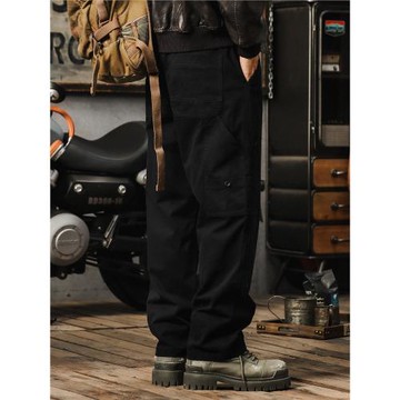 美式工裝褲2025新款男高級感痞帥多口袋機能伐木褲寬松直筒休閑褲