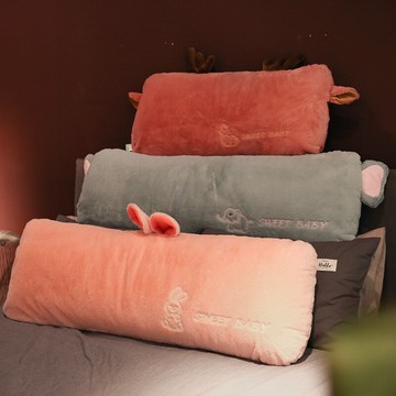 枕頭雙人單人情侶枕長款一體女孩可愛家用學生宿舍簡約可拆洗ins