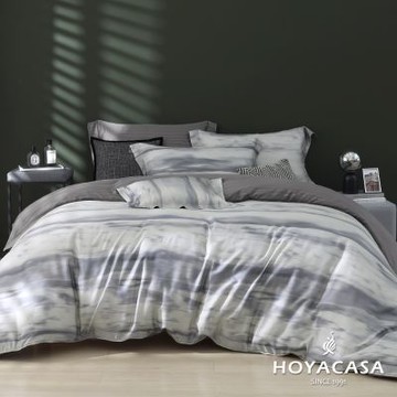 HOYACASA 墨雲煙雨 特大60支銀纖維天絲兩用被套床包四件組