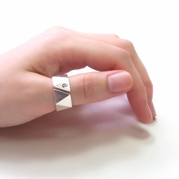 訂製  刻字戒 續未來(小) 三角形 純銀戒指-ART64