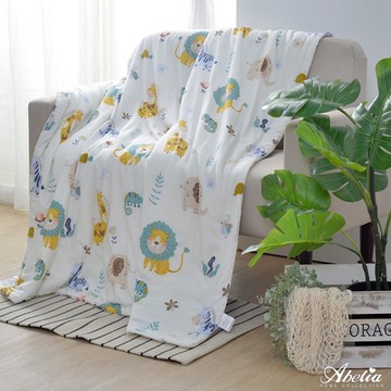 【Great Living格蕾寢飾】英國Abelia 開心動物園 莫黛爾天絲涼感抗菌涼被 5x6尺