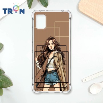 TRON 三星 A51 雜誌風女孩 四角防摔 軟殼 手機殼