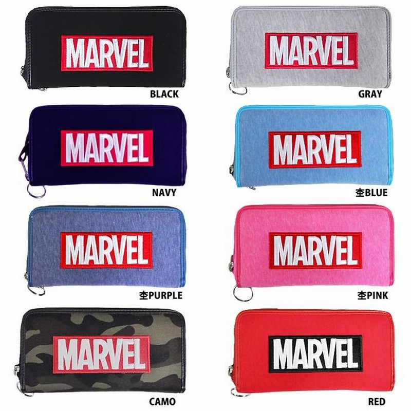 MARVEL 明るく ブラック 長財布