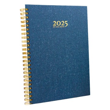 2025年32K苧麻雙線圈橫式週誌