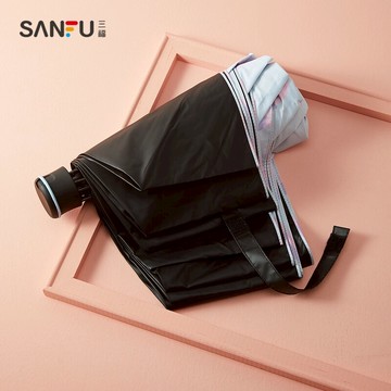 三福泰迪珍藏草莓泰迪三折晴雨傘 生活日用防紫外防曬傘 802342