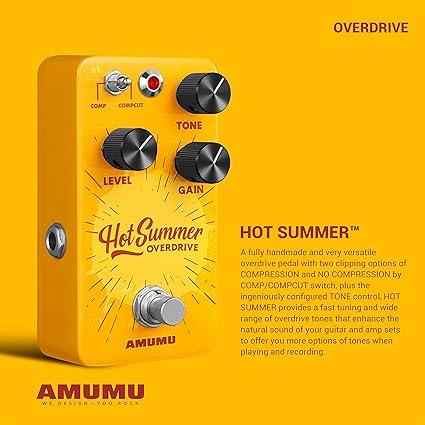 AMUMU HOT SUMMER Overdrive Guitar Effects Pedal Handmade