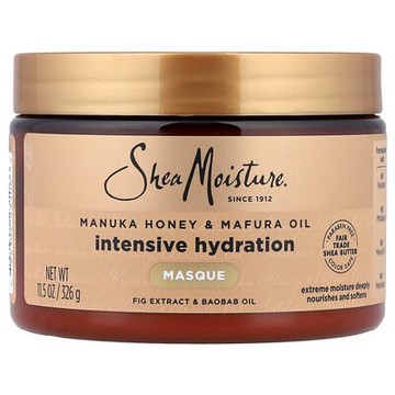 SheaMoisture, 麥盧卡蜂蜜和瑪芙油補水髮膜，11.5 盎司（326 克）