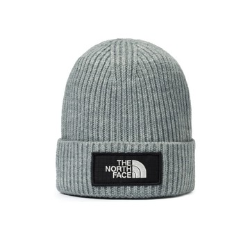 the north face logo 保暖針織帽水泥灰3fjx/登山帽/毛帽/針織帽/保暖帽