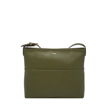 送禮首選 ★ OUTLET款/FOSSIL  Phoebe 簡約真皮大斜背包-橄欖綠 SHB3273386  附防塵袋+提袋【全館滿額折價★FOSSIL全系列包夾送美妝蛋】 女神手袋