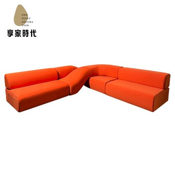 免運費 現代簡約異形組合 拆洗彈力布套 定製休閑沙發 X1219