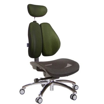 素黑色 GXG 高雙背工學 電腦椅(鋁腳/無扶手)  TW-3076 LUANH