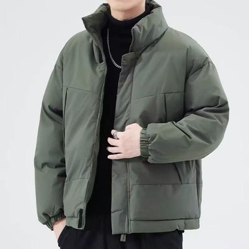 立領棉服棉衣男士休閒寬鬆加厚保暖冬季時尚外套男款