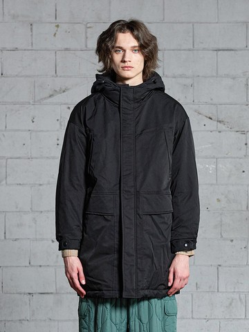 Color Block Hooded Down Regular Fit Jacket [Black] (AI12MNWDJ32BK)