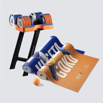 七龍珠Z 25公斤(55磅)15段重量 可調式啞鈴 悟空+達爾啞鈴組