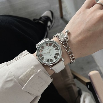 免運⌚鏤空手錶男女學生黨小衆設計冷門不撞款森系學院風高顏值情侶一對手錶 防水手錶 考試手錶 石英錶 手錶女 靜音手錶石英