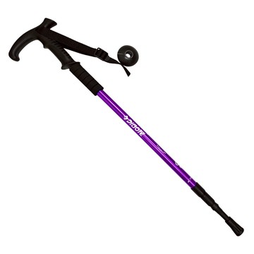 DIBOTE 迪伯特 高強度鋁合金登山杖 彎柄三節 237  紫色  1個  135cm