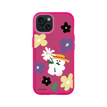 iPhone 15 Clear 粉漾桃 - Dinotaeng - 花花 BOBO