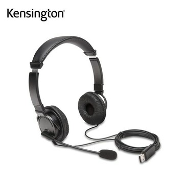 【Kensington】USB-A 立體聲有線耳機麥克風(K97601WW)