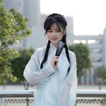 玘韻傳承原創薄紗漢服上衣無肩縫日常外穿清新交領女款百搭透氣