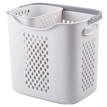 小麥購物 家用髒衣籃 內衣籃 + 大號髒衣籃 L1286  38 x 28.5 x 35cm  灰白色