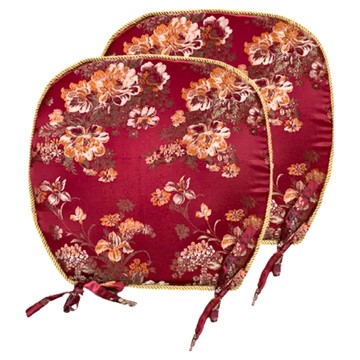 J&N 麗緻玫瑰滾條餐椅墊  40 x 40 x 3cm  紅色