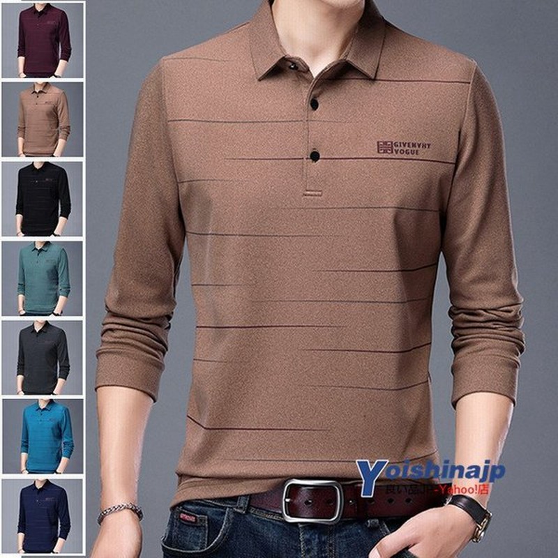 Poloシャツ メンズ ポロシャツ 長袖 ボーダー柄 トップス カジュアル 秋服 30代 40代 おしゃれ 通販 Lineポイント最大0 5 Get Lineショッピング