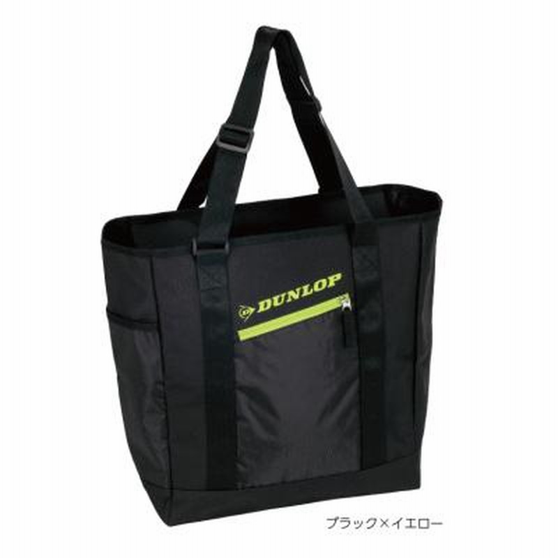 DUNLOP ラケットバッグ ブラック/イエロー DUNLOP ラケット
