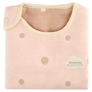 MARURU 初生款 日本五層紗防踢背心  S  嬰兒粉