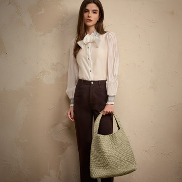 SO NICE 質感水洗編織肩背包