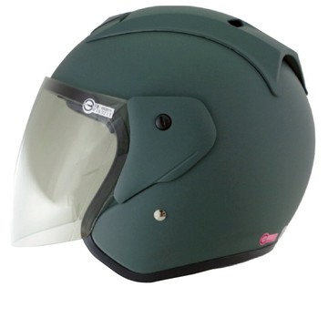 GP5 安全帽 615 素色 消光夜墨綠 安全插扣 可拆洗內襯 雙導流 貓耳 R帽 3/4罩 安全帽